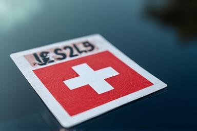 Example image of an annual Swiss vignette sticker